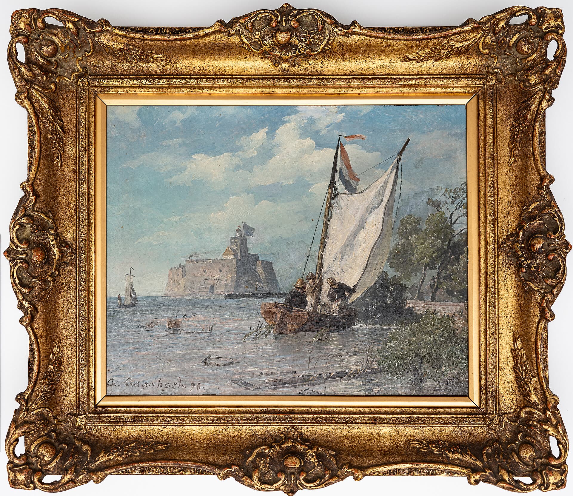 Object: Ab 59, Andreas Achenbach (1815 - 1910), Küstenlandschaft